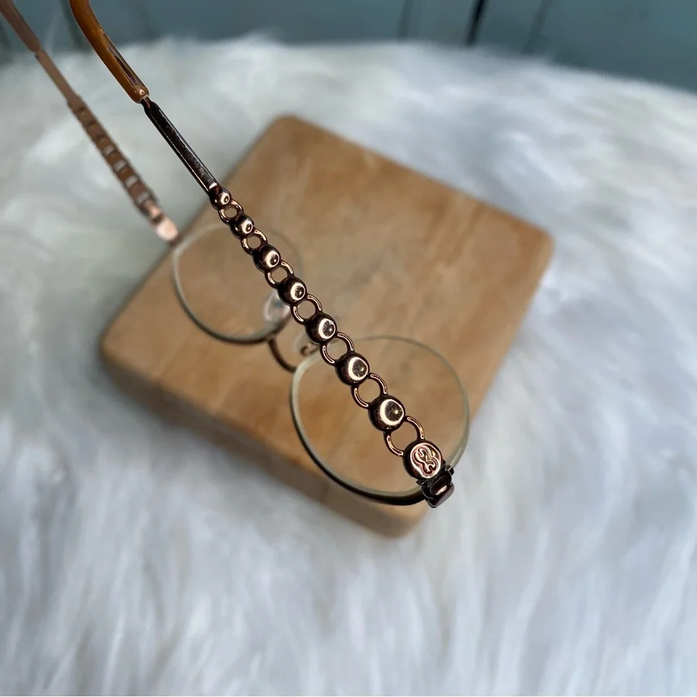Escada Wire Frame Eyeglasses Copper Brown Oval Shape Made in France